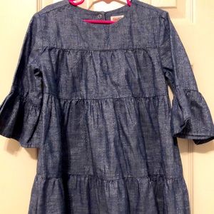Girls cute dress: denim color